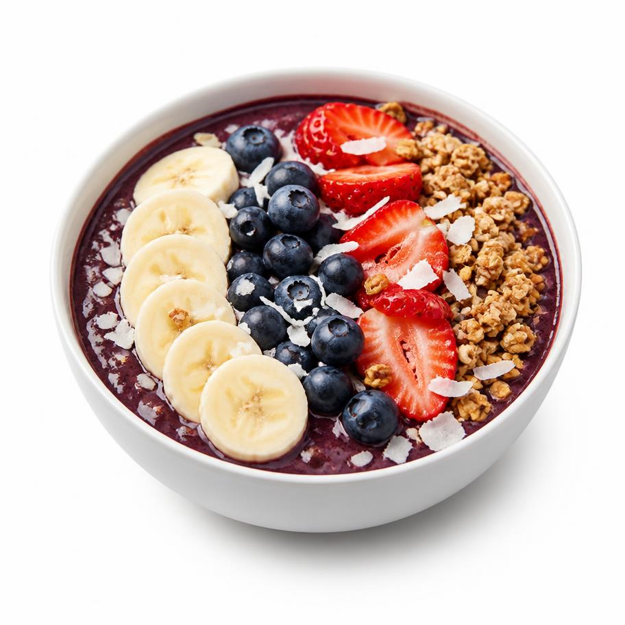 Açaí Kitchen Bowl — Açaí · banana · berries · granola · coconut
